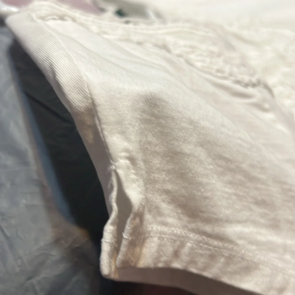 🌺 LAUREN RALPH LAUREN white short sleeves top Size L - Picture 4 of 5